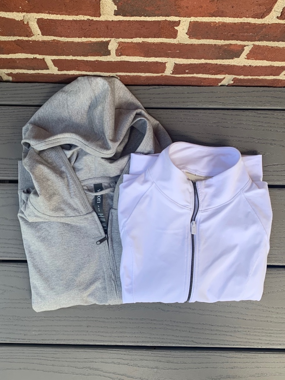 Vuori Halo Mini Full Zip Hoodie and Vuori All The Form Fitness Jacket